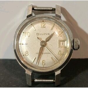 Bulova Automatic Ladys Watch 21mm Stainless Steel Date Indicator Works